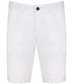 Men's Linen Bermuda White