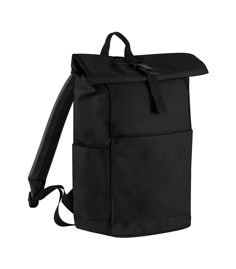 Premium Recycled Roll Top Backpack Black