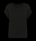 Eco-Friendly Ladie's Rolled-Up Sleeves T-shirt Black