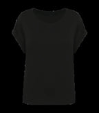 Eco-Friendly Ladie's Rolled-Up Sleeves T-shirt Black
