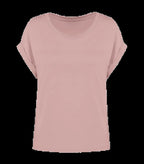 Eco-Friendly Ladie's Rolled-Up Sleeves T-shirt PetalRose
