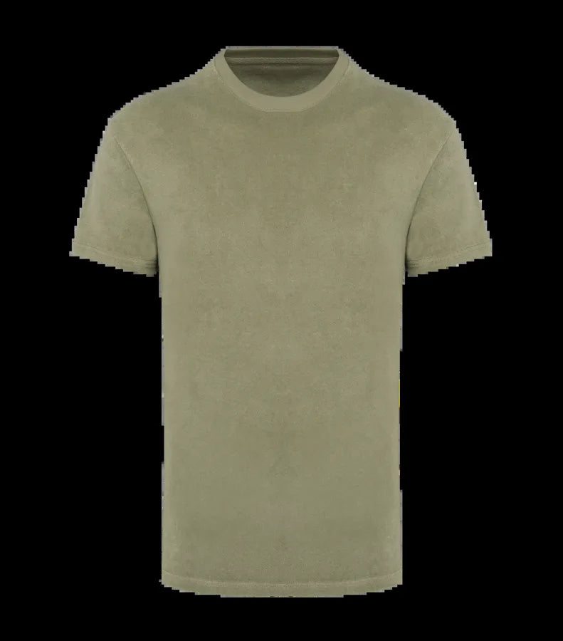 Men's Eco-Friendly Terry Towel T-shirt AlmondGreen