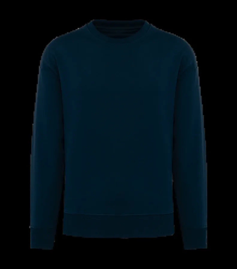 Eco-Friendly Unisex Oversized Round Neck Sweat NavyBlue