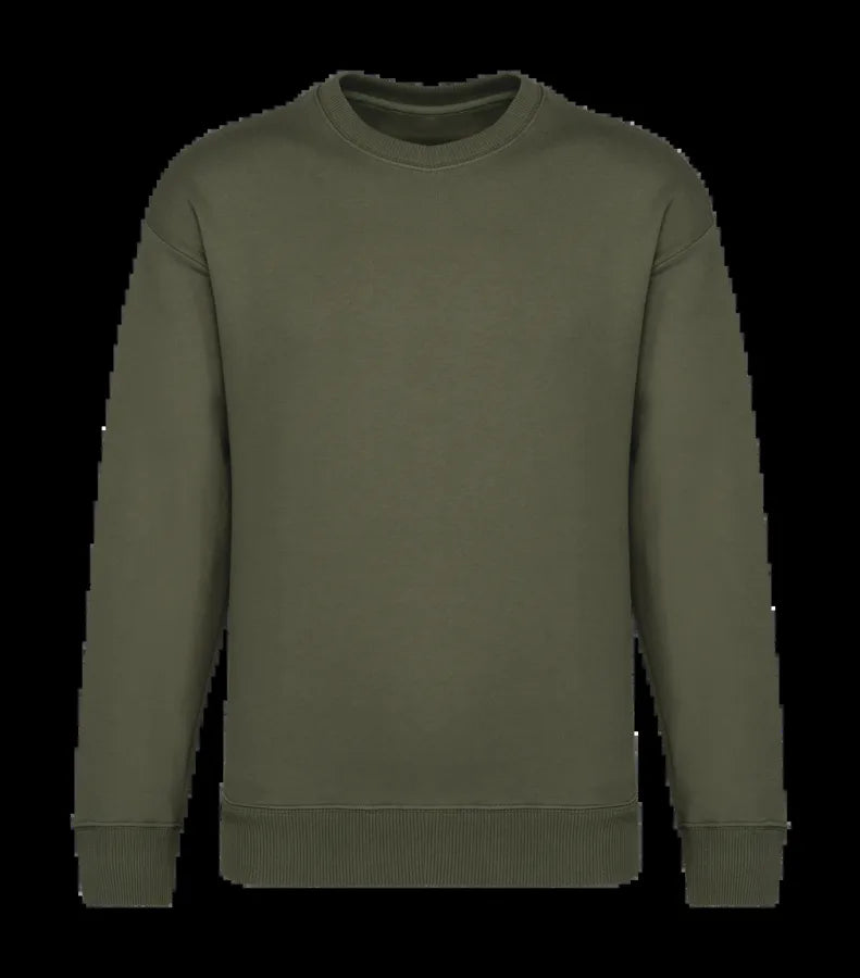 Eco-Friendly Unisex Oversized Round Neck Sweat OrganicKhaki