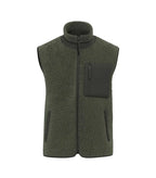 Unisex Eco-Friendly Sherpa Bodywarmer ForestKhaki/DarkForestKhaki