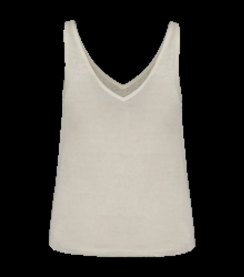 Ladies' Linen Tank Top Ivory