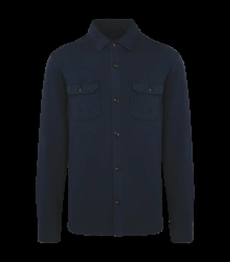 EcoFriendly Men's Wash Effect Brushed Fleece Over WashedNavyBlue