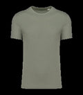 Eco-Friendly Unisex Organic Cotton and Linen T-shirt AlmondGreen