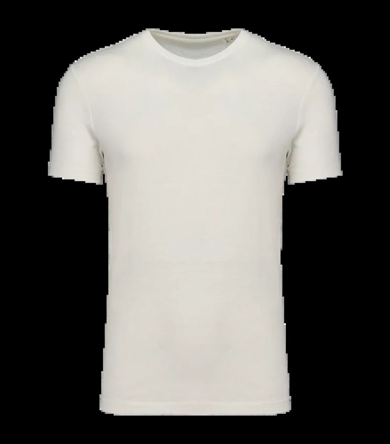 Eco-Friendly Unisex Organic Cotton and Linen T-shirt Ivory