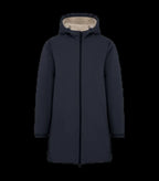 Eco-Friendly Unisex Sherpa-Lined Waterproof Jacket NavyBlue