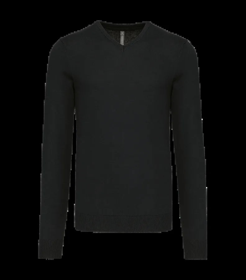 Men's V-Neck Jumper Black