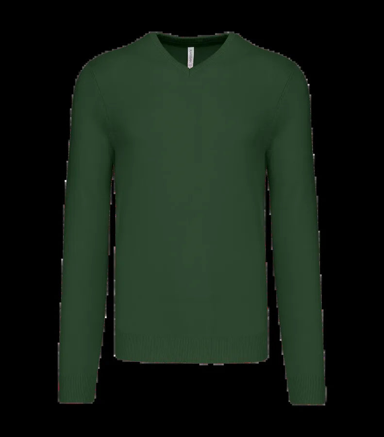Men's V-Neck Jumper ForestGreen