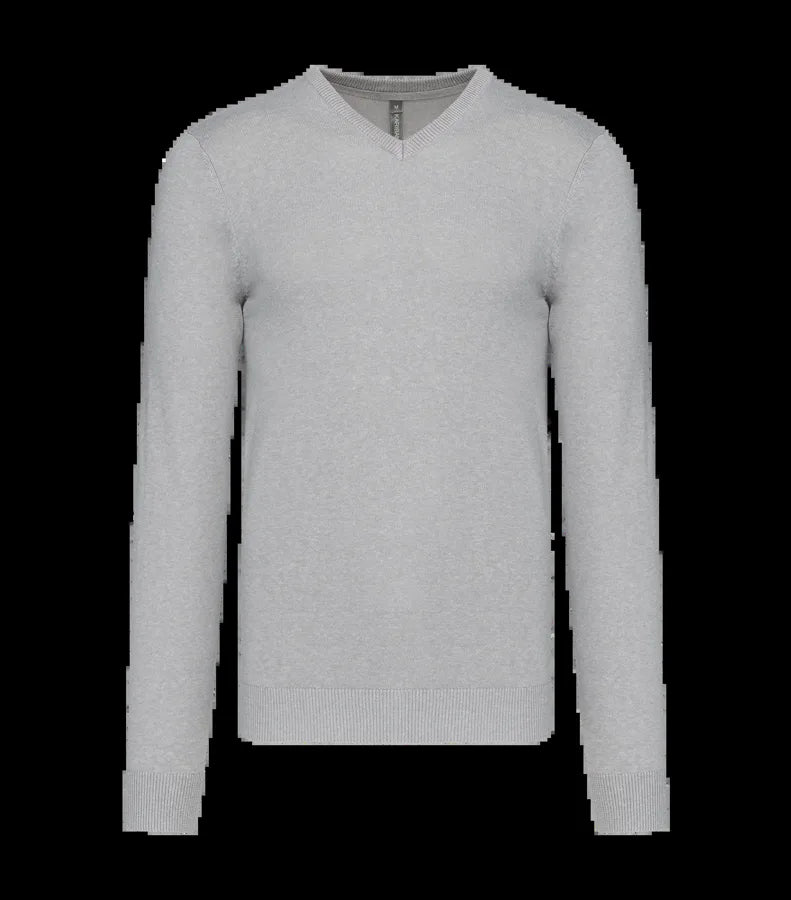 Men's V-Neck Jumper GreyMelange