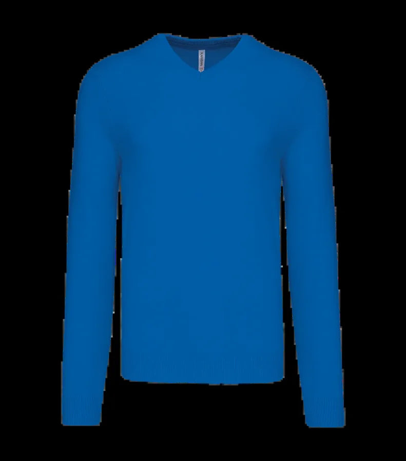 Men's V-Neck Jumper LightRoyalBlue
