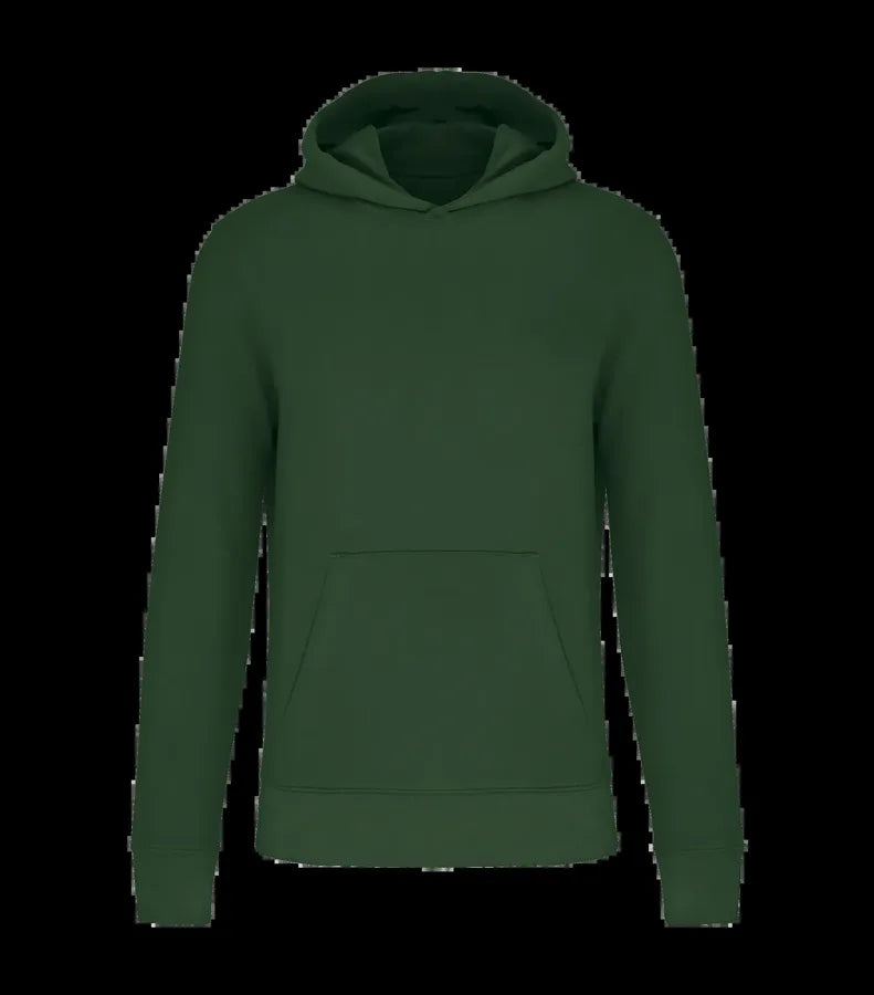 Kids' Eco-Friendly Hooded Sweatshirt ForestGreen