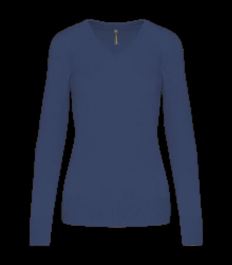 Ladies' V-Neck Jumper DeepBlue
