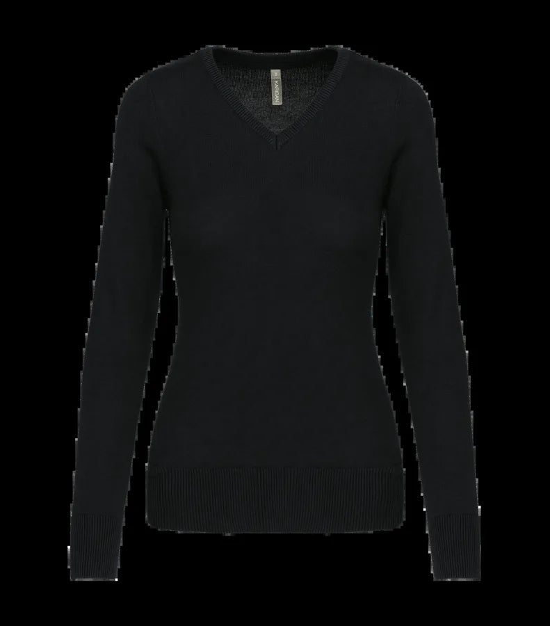 Ladies' V-Neck Jumper Black