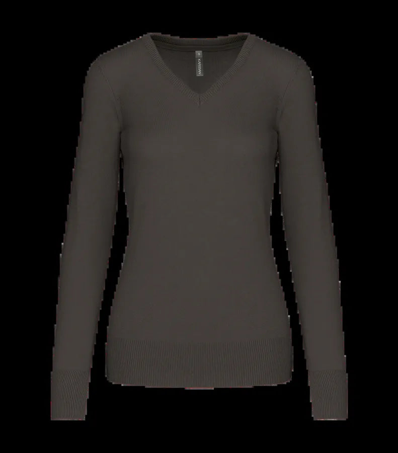 Ladies' V-Neck Jumper DarkGrey