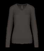 Ladies' V-Neck Jumper DarkGrey