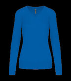 Ladies' V-Neck Jumper LightRoyalBlue