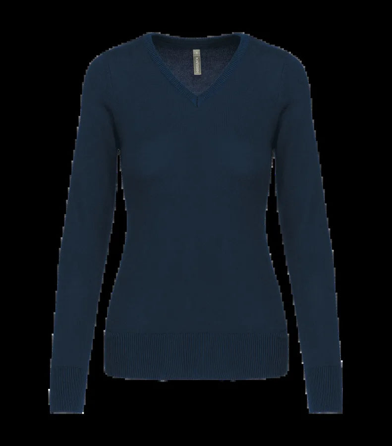 Ladies' V-Neck Jumper Navy