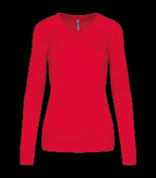 Ladies' V-Neck Jumper Red
