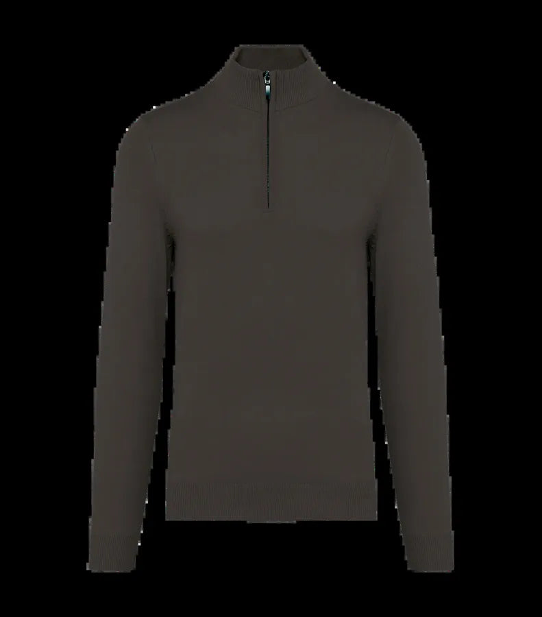Men's Zip Neck Jumper DarkGrey