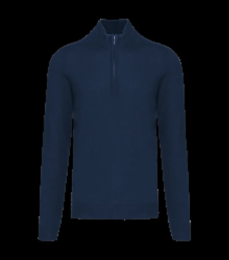 Men's Zip Neck Jumper Navy