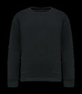Eco-Friendly Kids' Oversize Round Neck Sweatshirt Black