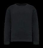 Eco-Friendly Kids' Oversize Round Neck Sweatshirt Black