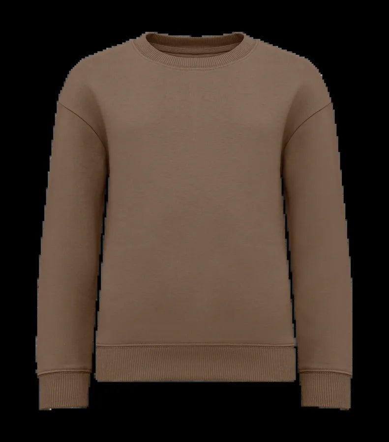Eco-Friendly Kids' Oversize Round Neck Sweatshirt Driftwood