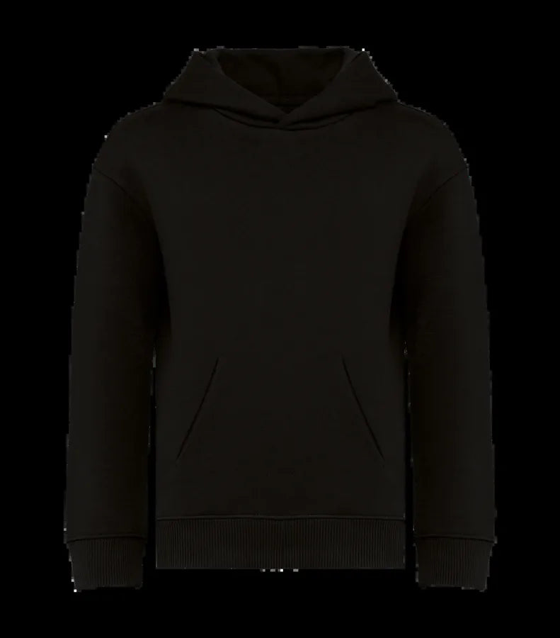 Eco-Friendly Kids' Oversize Hooded Sweatshirt Black