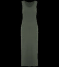 Eco-Friendly Ladies' Jersey Washed Effect Dress WashedOrganicKhaki