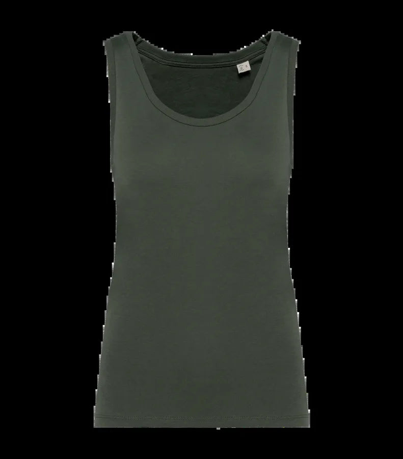 Ladies tank top 155gsm OrganicKhaki