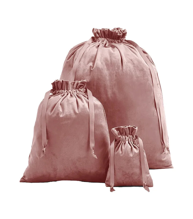 Velvet Gift Bag (3 Sizes -  S, M, L) RoseQuartz