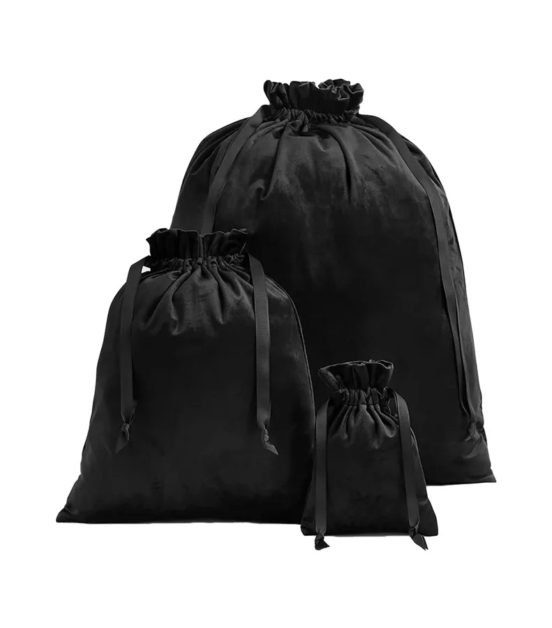 Velvet Gift Bag (3 Sizes -  S, M, L) BlackOnyx