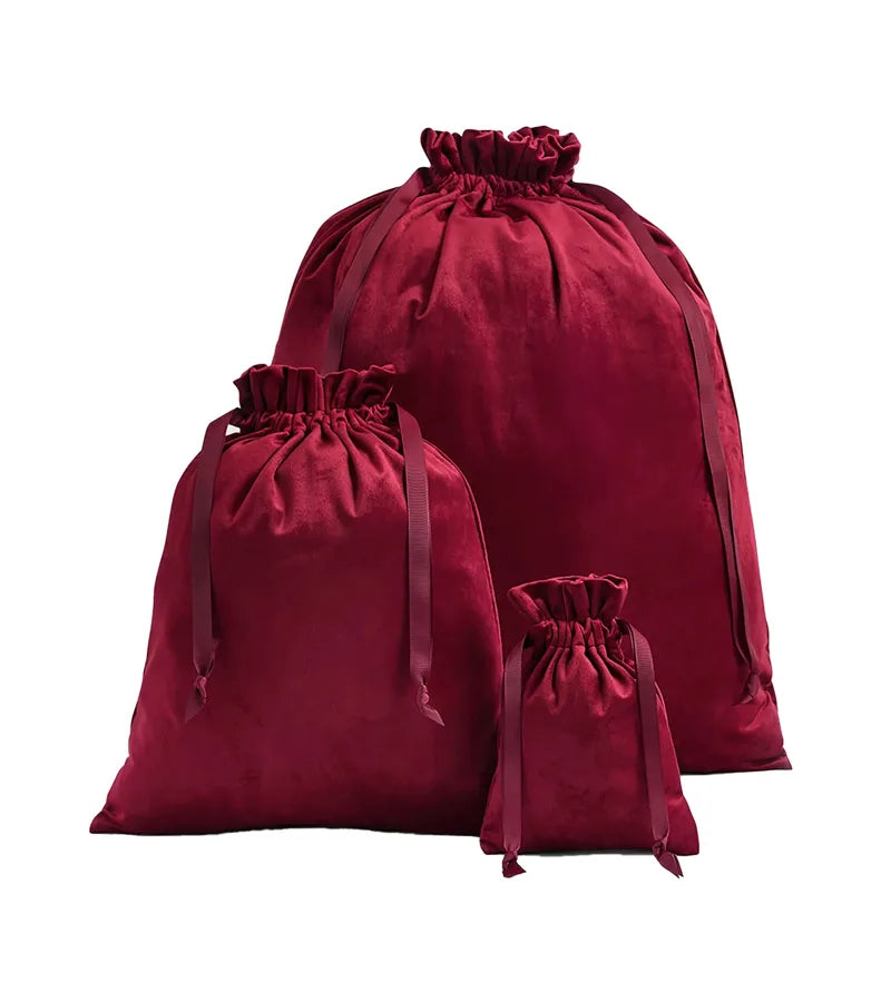 Velvet Gift Bag (3 Sizes -  S, M, L) RubyRed