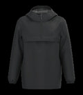Eco-Friendly Unisex Quarter Zipper Waterproof Windbreaker Black