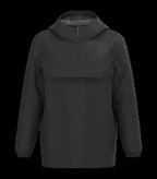 Eco-Friendly Unisex Quarter Zipper Waterproof Windbreaker Black