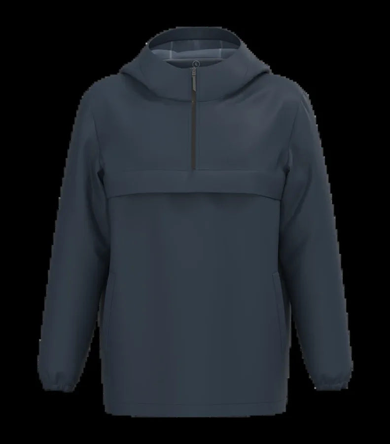 Eco-Friendly Unisex Quarter Zipper Waterproof Windbreaker NavyBlue