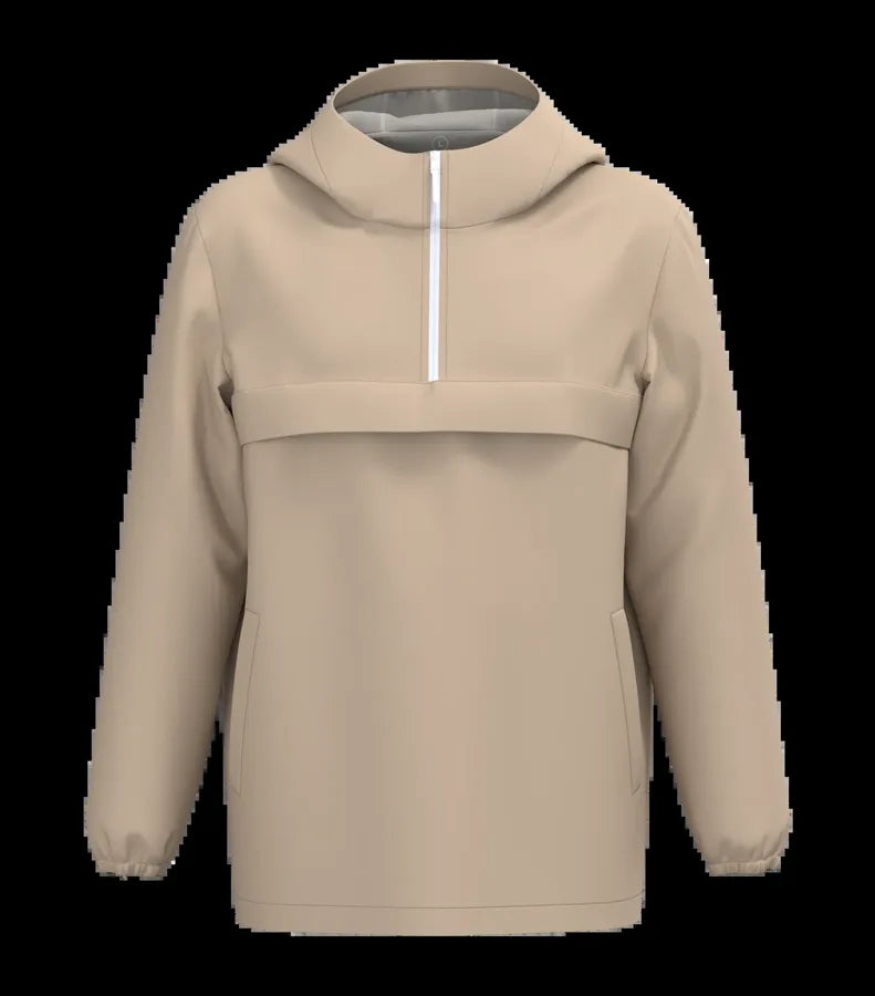 Eco-Friendly Unisex Quarter Zipper Waterproof Windbreaker WetSand