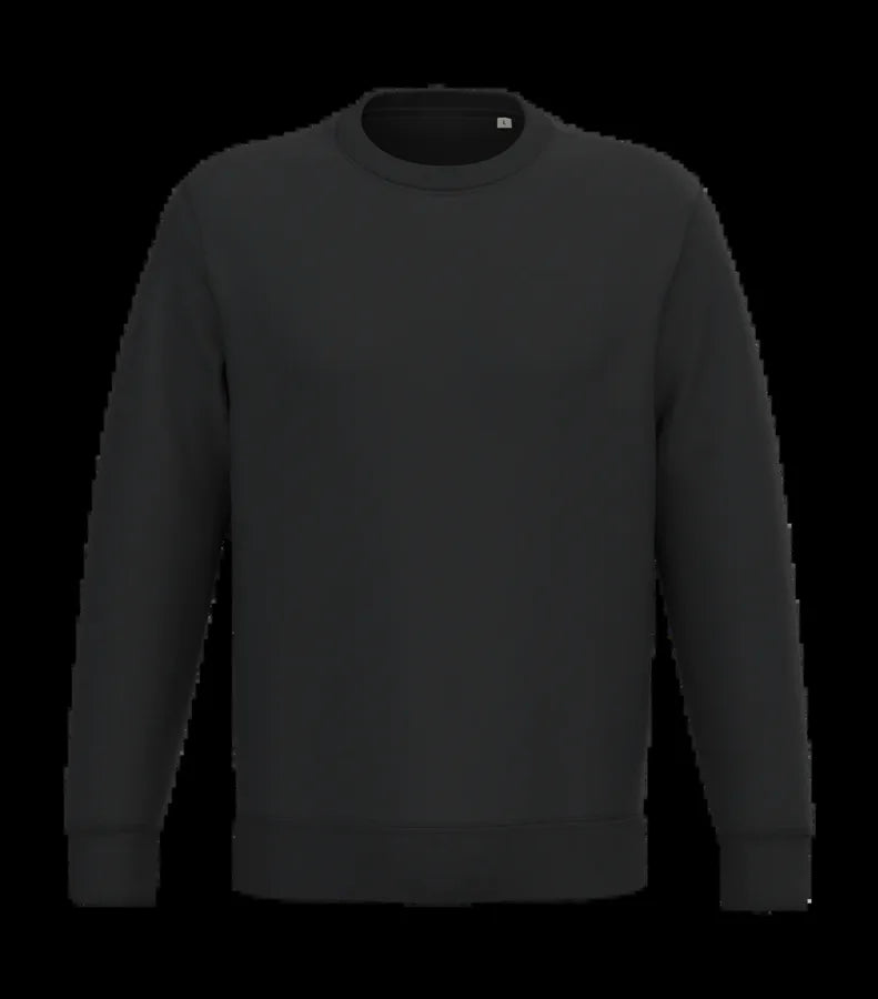Eco-Friendly Unisex Round Neck Sweatshirt Black