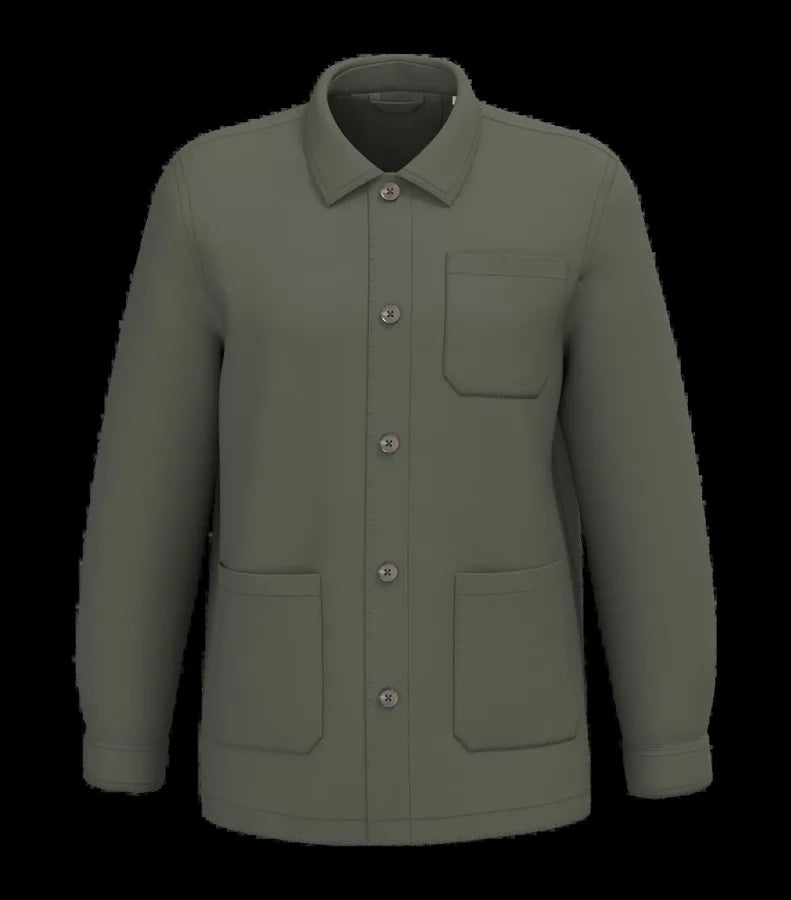 Eco-Friendly Men's Washed Effect Work Jacket WashedOrganicKhaki