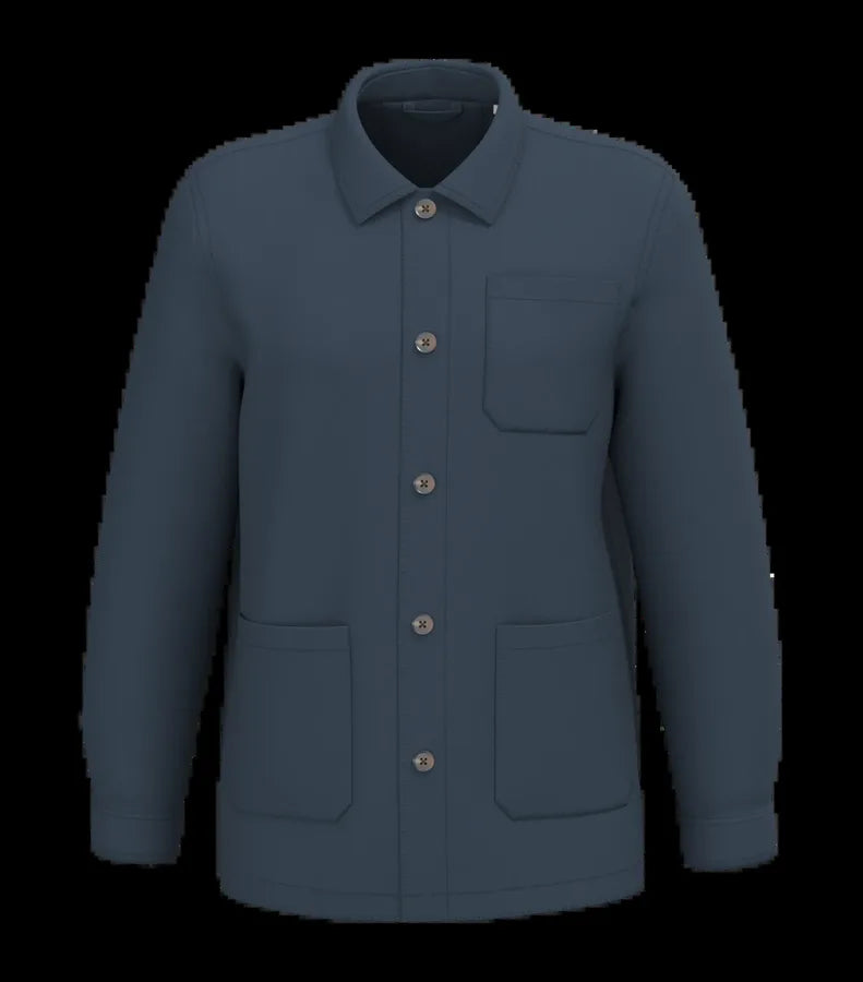 Eco-Friendly Men's Washed Effect Work Jacket WashedNavyBlue