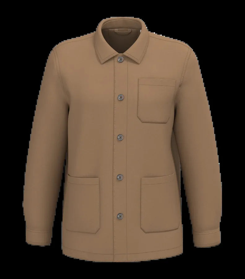Eco-Friendly Men's Washed Effect Work Jacket WashedDarkCamel