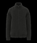 Unisex Sherpa Dropped Shoulders Full Zip Sweatshirt Black