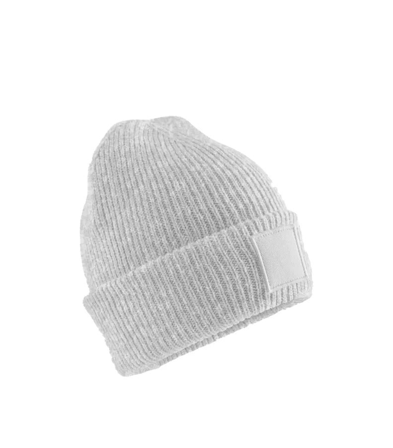 Kids Deep Cuffed Tonal Patch Beanie CloudGrey