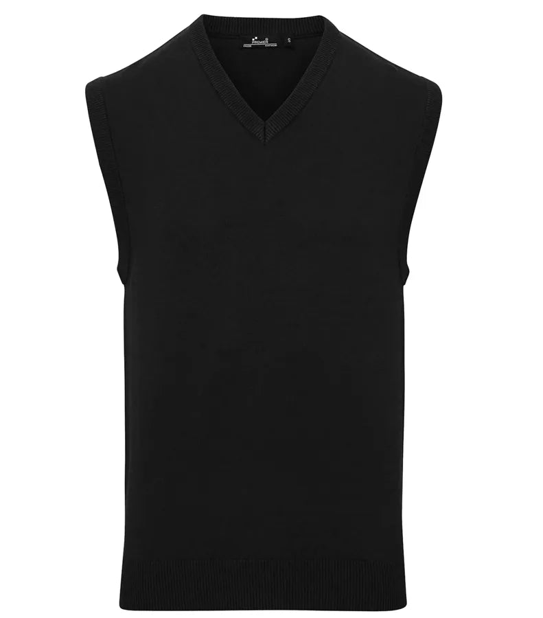 Men's V-Neck Sleeveless Sweater Black