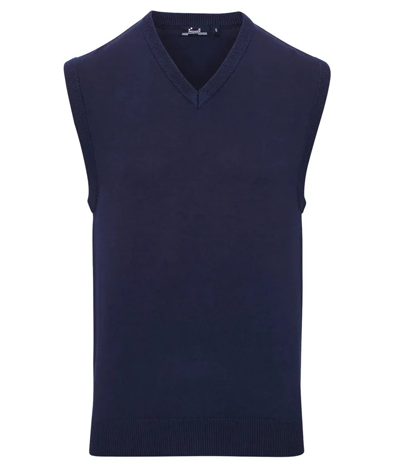 Men's V-Neck Sleeveless Sweater Navy