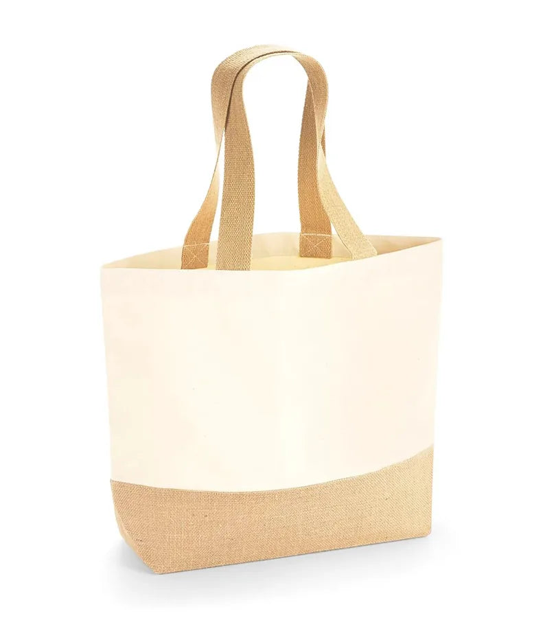 Jute Base Canvas Tote Natural